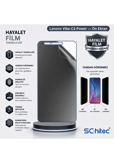 Schitec Lenovo Vibe-c2-power Hayalet Privacy Hidrojel Ekran