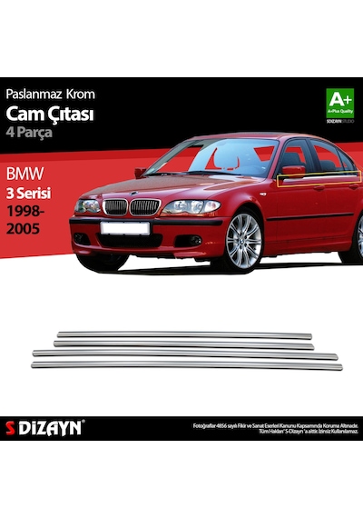 S-Dizayn Bmw 3 Serisi E46 Krom Cam Çıtası 4 Prç 1998-2005