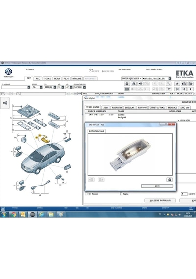 Oem Volkswagen Makyaj Lambası (Gri) 1K0947109
