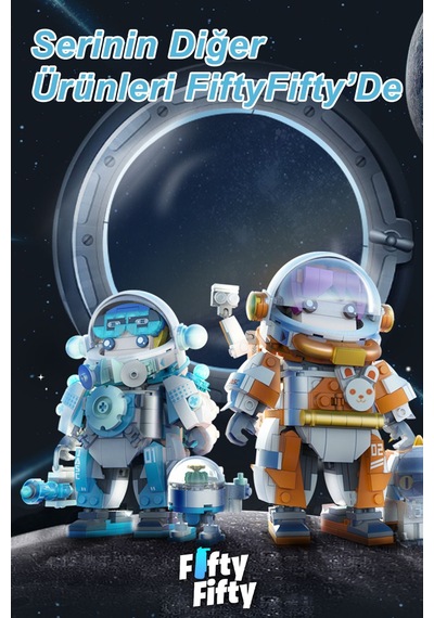 Jaki Space Quest Serisi Turuncu Astronot-jk9108 497 Parça Oyuncak Yapım Seti