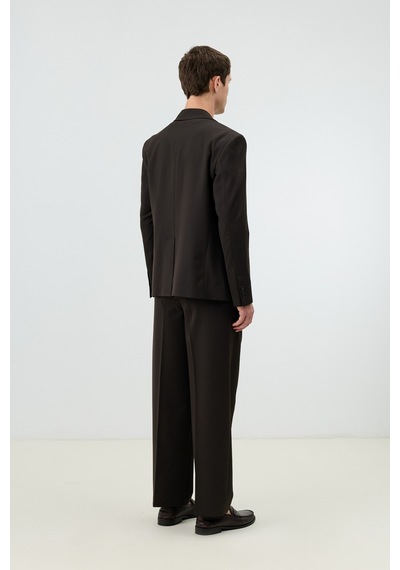 Antioch Relaxed Kruvaze Erkek Blazer Ceket Kahve