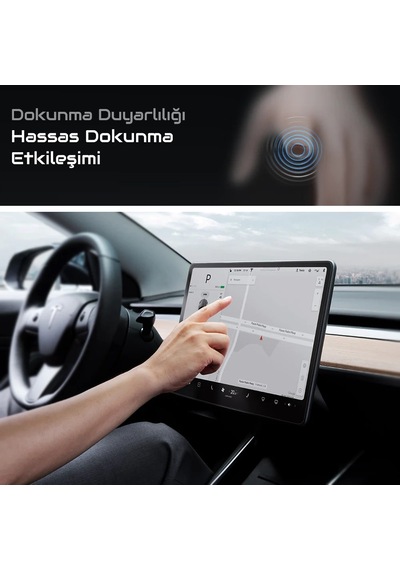 Tesla Model Y Ekran Koruyucu 15 İnç İle Uyumlu Şeffaf Nano