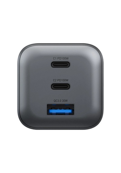 Energea Ampcharge Mini 100 2 Adet 100w Type-c Ve 1 Adet 30w Usb Çıkışlı Pd Pps Qc 3.0 Gan Hızlı Şarj Aleti - Siyah