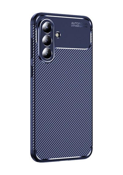 Galaxy Uyumlu A56 Kılıf Karbon Görünümlü Silikon Kamera Korumalı Üstün Koruma Pazarplus Siyah
