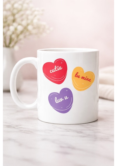 Cutie Be Mine Lyk U Porselen Kupa Model 9 - Sevgiliye Özel Tatlı Tasarım Diğer