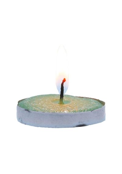Tea Lights Yeşil Mum 5 Li 1 Paket Çok Renkli