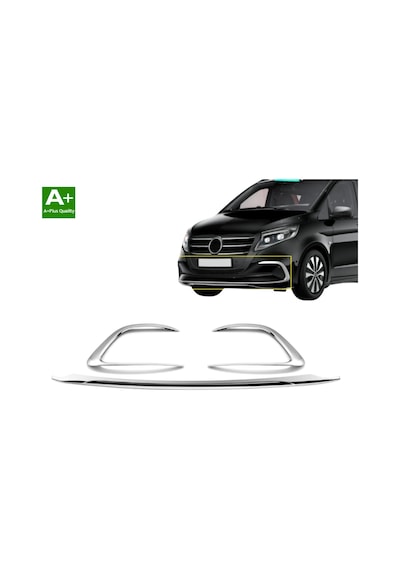 Mercedes Vito W447 Makyajlı Ön Tampon Alt Çıtası Krom 2024 2025 2026 2027