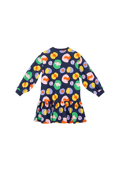 Denokids Mshb&g Renkli Çiçekli Kız Çocuk Lacivert Elbise Çok Renkli