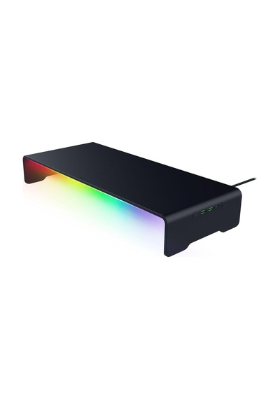 Monitör Standı Chroma - Chroma Rgb Özellikli 4 Yönlü Usb-c Hub'lı Alüminyum Monitör Standı 50cm X 21cm X 7.85c