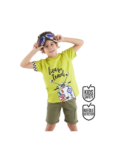 Motosiklet Turu Erkek Çocuk Yazlık T-Shirt Şort Takım