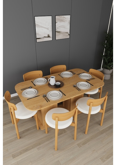 Lüks Yemek Odası Takımı 3 Parça %100 Mdf Konsol Yemek Masası Tv Ünitesi Yt01 Beyaz - Karına Lüks Yemek Odası Takımı 3 Parça %100 Mdf Konsol Yemek Masası Tv Ünitesi Yt01 Beyaz - Karına