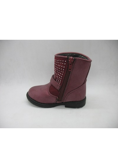 Pink Step 5219 Rozy Taşlı Kız Çocuk Bot Bordo