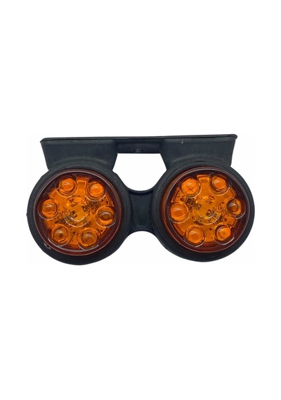 12V-24V TAKOZ LAMBASI MİNİ ÇİFTLİ 12 LEDLİ TURUNCU (KABLOLU)