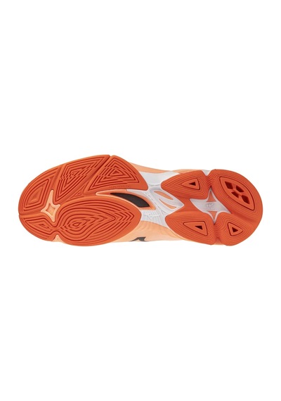 Mizuno Wave Lightning Pro Mıd Erkek Voleybol Ayakkabısı Beyaz / Turuncu Çok Renkli