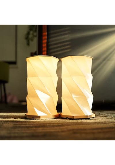 Led Dönen Kitap Lambası Abs Ahşap & Kağıt Lamba Taşınabilir Usb Şarj Edilebilir Beyaz Beyaz