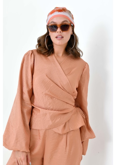 Ftz Women Kadın Pantolonlu Simli Takım Taba 30863-taba Taba