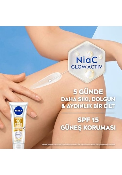 Super10 Serum Etkili Vücut Losyonu Spf15 170 Ml, Aydınlatıcı, Sıkılaştırıcı, Nemlendirici, C Vitamini, Niasina