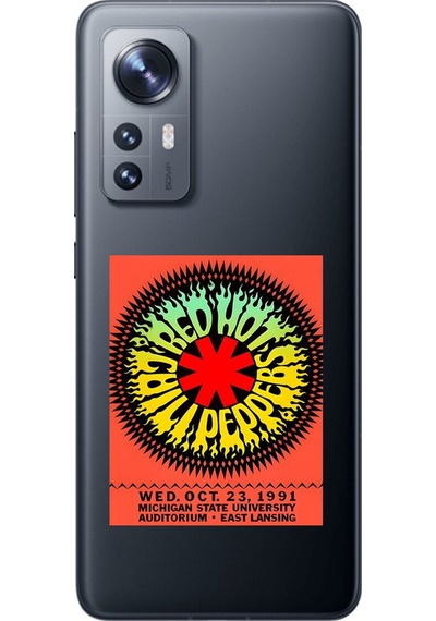 Xiaomi Mi 12 Uyumlu Şeffaf Kılıf Red Hot Chili Peppers Tasarımlı