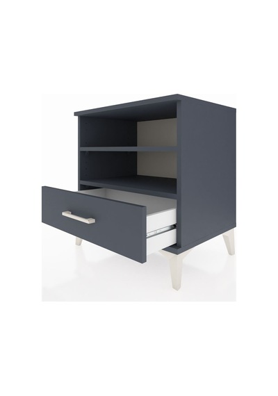 Hyperion Komodin 2 Raflı Tek Çekmeceli 60x44x64 Antrasit-antr... Antrasit