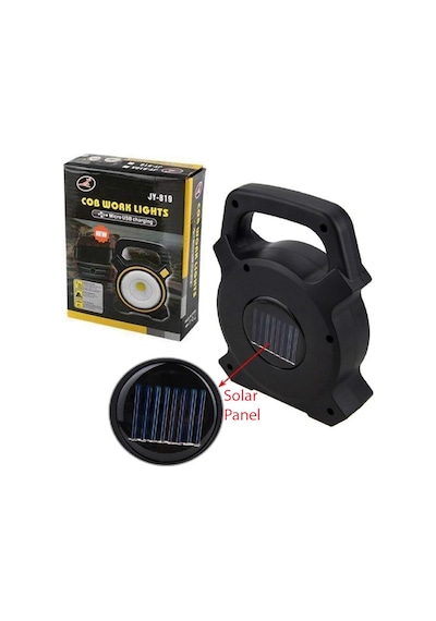 Ayt Powermaster Jy-819a Cob Ve Angel Led Li 3 Modlu Solar Usb Şarjlı Çalışma Lambası El Feneri Işıldak Kamp Lambası Led