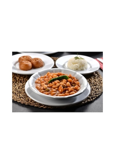 6 Adet Beyaz Oluklu Melamin Çukur Yemek Tabağı 18x3,5 Cm Pilav Kuru Nohut Sulu Yemek Kabı Beyaz
