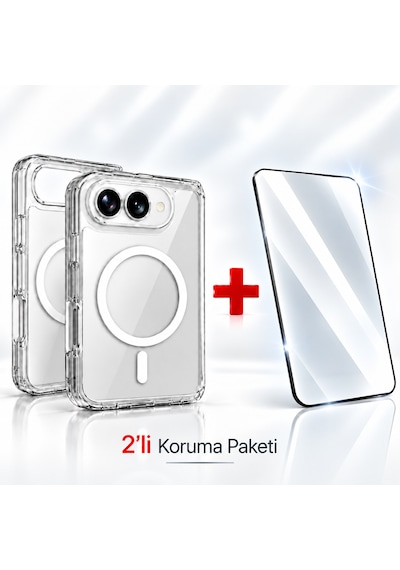 Apple Uyumlu iPhone Duo Uyumlu Koruma Seti Sararmaz Magsafe Kılıf + Ekran Koruyucu Cam Antistatik Özellikli 9h Temperli Dayanıklı 2'li Koruma Paketi Şeffaf Apple Uyumlu iPhone Duo Uyumlu Koruma Seti Sararmaz Magsafe Kılıf + Ekran Koruyucu Cam Antistatik Özellikli 9h Temperli Dayanıklı 2'li Koruma Paketi Şeffaf