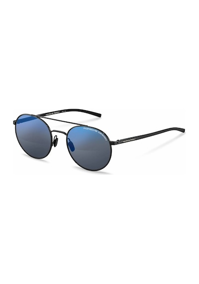 8932 A 54 Porsche Design Yuvarlak Unisex Güneş Gözlüğü Siyah