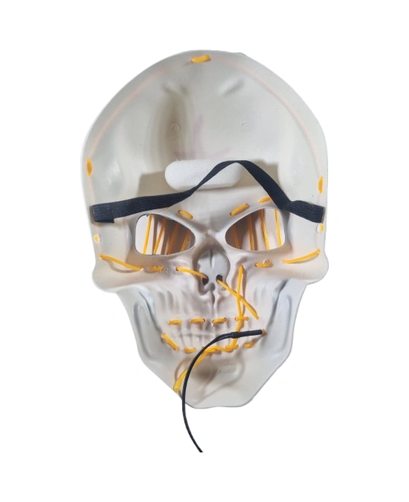 Halloween Maske Kuru Kafa Işıklı Sarı Teller Diğer