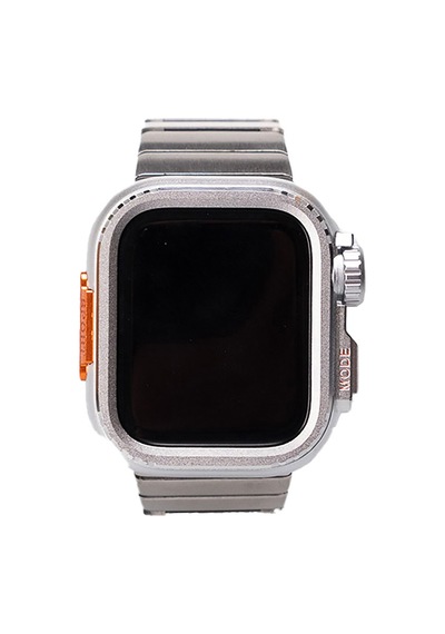 Apple Uyumlu  Watch Series 7/8/9 45mm Kasa Gövde Koruyucu Ve Metal Kordon 2 İn 1 Set