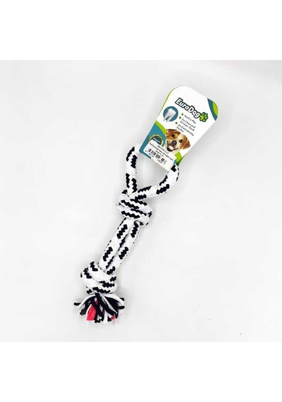 Ilkeshop Eurodog Diş İpi Halka Çift Düğüm Siyah Beyaz 30 Cm
