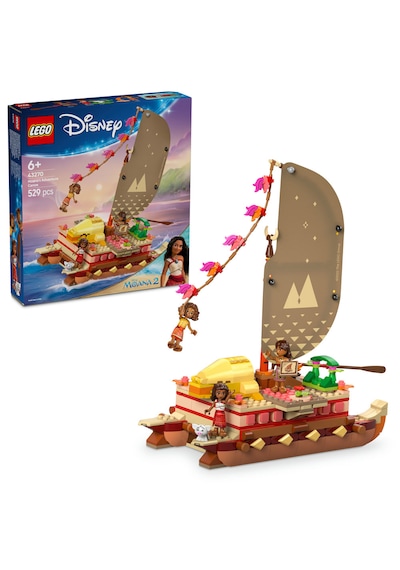 LEGO® ǀ Disney Moana’nın Macera Kanosu 43270 - 6 Yaş ve Üzeri Çocuklar için Yaratıcı Oyuncak Yapım Seti (529 Parça)