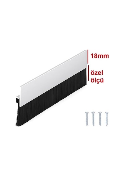 Ayrıntıshop Alüminyum Kapı Altı Fırça Fitil 100 Cm / Kapı Altı Kıl Fırça Süpürgesi 3 Cm 0.05 M