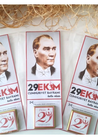 Farklı Market 29 Ekim Cumhuriyet Bayramı Çikolatası Ve Kitap Ayracı 20 Adet