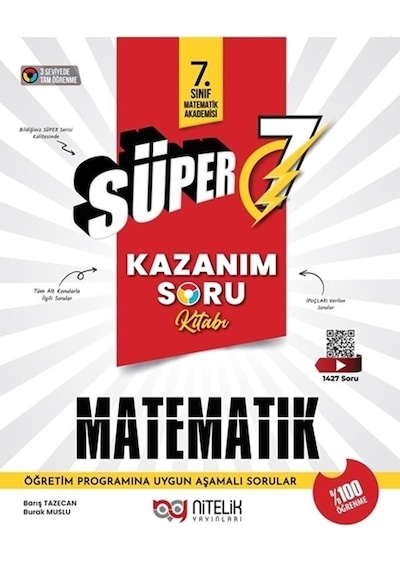 Nitelik 7.sınıf Süper Matematik Kazanım Soru Kitabı Yeni