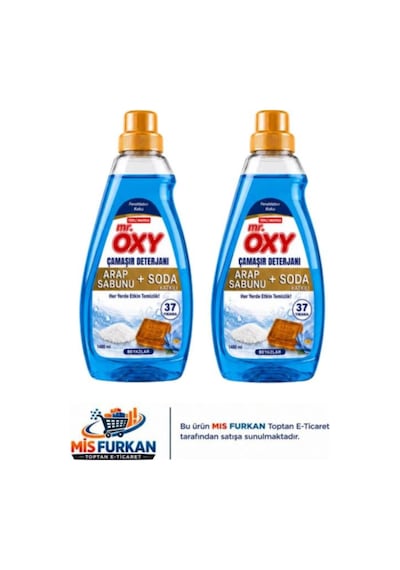 Oxy Arap Sabunu Ve Soda Katkılı Çamaşır Deterjanı 1480 Ml Beyazlar 2 Adet