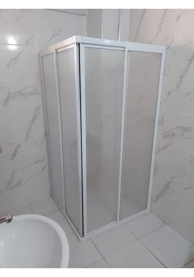 Nokta Duşakabin Teknesiz Kare Plastik Duşakabin Şeffaf