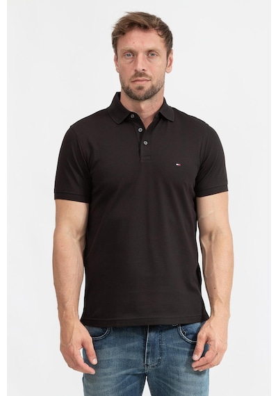 Tommy Hilfiger 1985 Slim Polo Erkek Polo Yaka T-shirt-10811 Siyah
