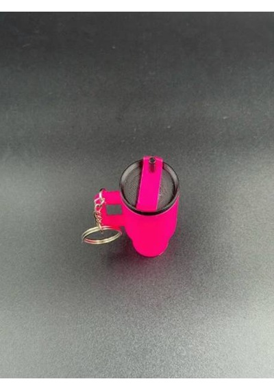 Lipstick Ruj Saklayıcı Termos Model - Anahtarlık Pembe