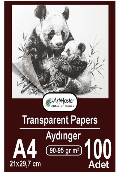Aydınger Kağıdı A4 90-95 Gr Eskiz Kağıdı 100 Adet Artmaster Aydınger Kağıt 21x29,7 Cm Buzlu Mumlu Kağıt Çizim Kağıdı