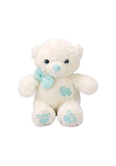 Mey İthalat 3186 Papyonlu Peluş Ayı 30 Cm - Beyaz