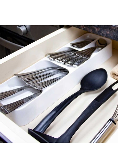 Deco Bella 50809 Çekmece Içi 5 Bölmeli Kaşıklık Beyaz Plastik Gri Diğer