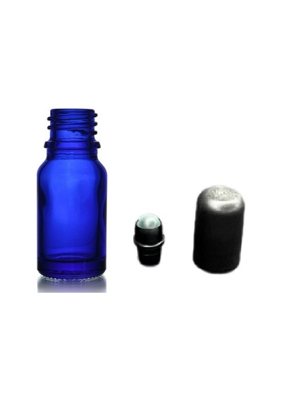 10ml Mavi Cam Şişe Roll-on Şişe, 12 Adet, Bilye Başlıklı Şişe, Cam Şişe, Roll-on Şişesi