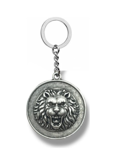 Lion S Majesty Aslan Madalyon Figürlü Unisex Metal Anahtarlık