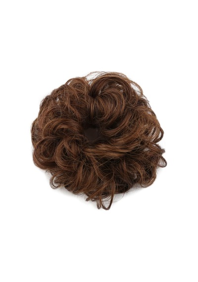 Saçlı Lastikli Topuz Toka / Karamel - Mydr-462385 Çok Renkli