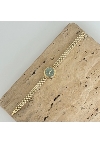 Elegance Gold Yeşil Saat
