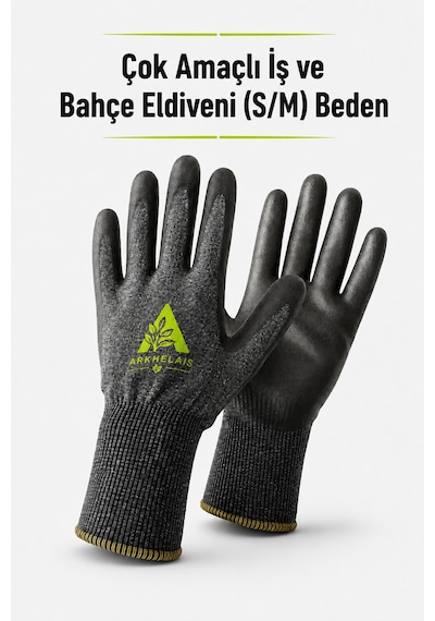İş Ve Bahçe Eldiveni Çok Amaçlı Kaymaz Dayanıklı Nefes Alabilir Gri 1 Çift