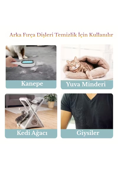 Çift Taraflı Kedi Köpek Tarağı Masaj Etkili Buharlı Kedi Fırçası Su Hazneli Tüy Toplayacı Tarak