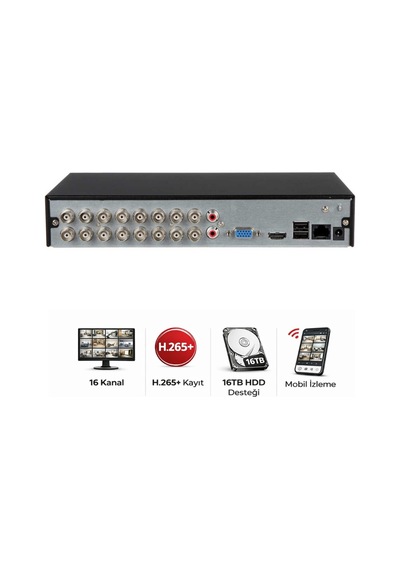 Xvr1b16-ı/t 16 Kanal Hibrit Kamera Dvr Kayıt Cihazı