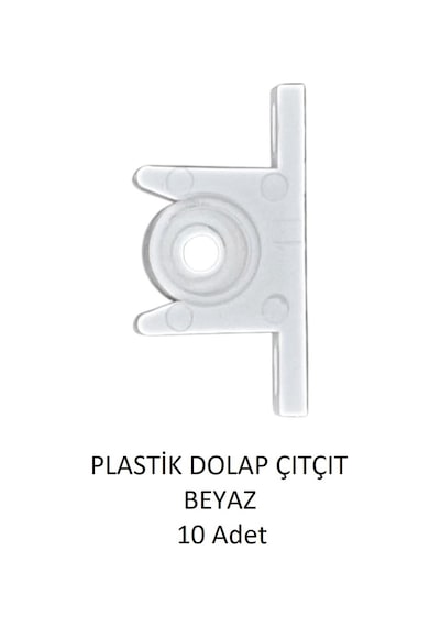 Plastik Pvc Sineklik Kapı Çıtçıtı Tutucu 10 Adet Beyaz