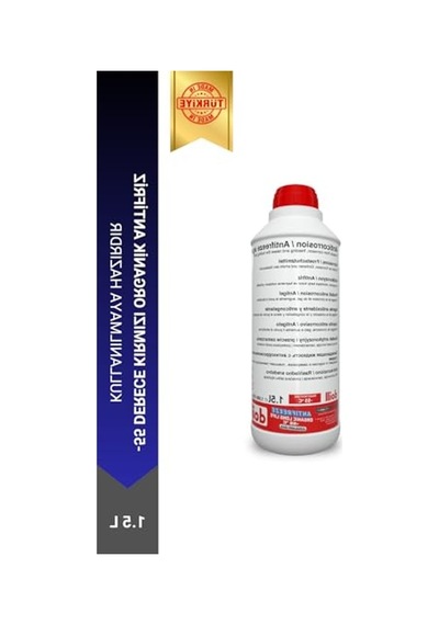 -55 / -56 Derece Hazır Karışım 1.5 Litre Kırmızı Organik Antifriz - G12 Üretim Yılı: 2026